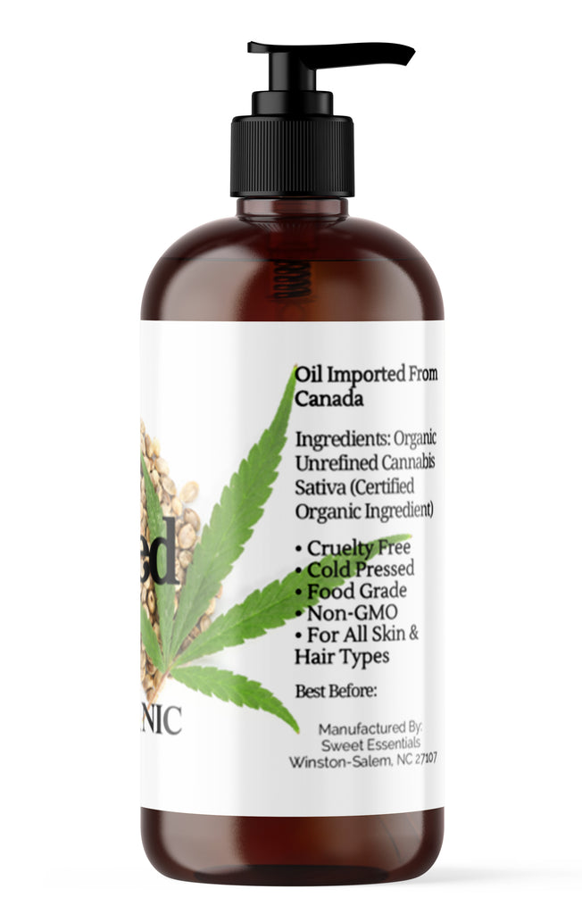100% Pure Organic Hemp Seed Oil | Unrefined / Virgin | Imported From Canada | Food Grade