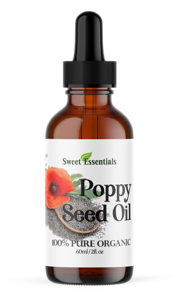 Organic Poppy Seed Oil, Imported From Turkey, 2oz Glass, 100% Pure