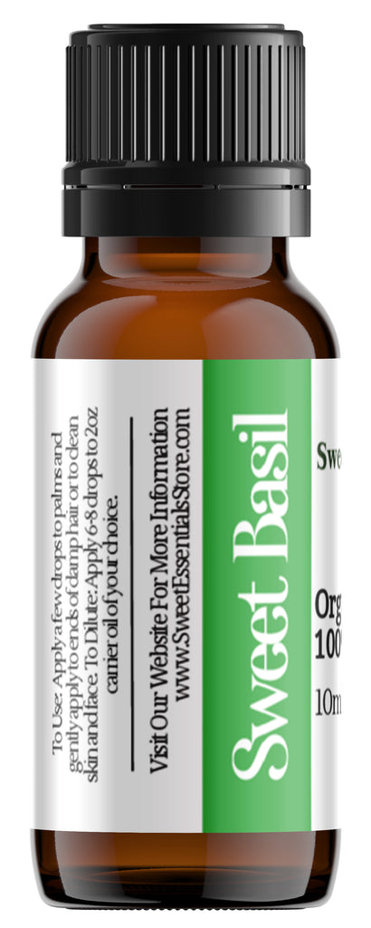 Pure Organic Sweet Basil Essential Oil - Imported From France