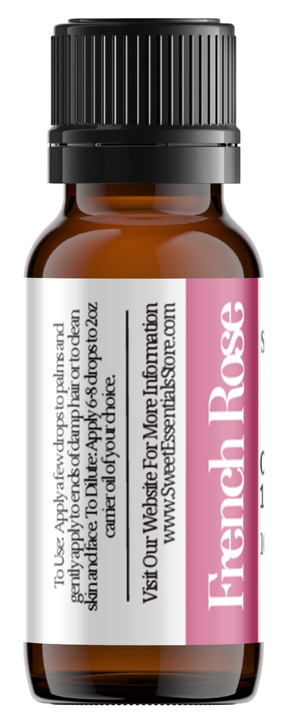 Organic French Rose Essential Oil - Rosa Damascena - Imported from France