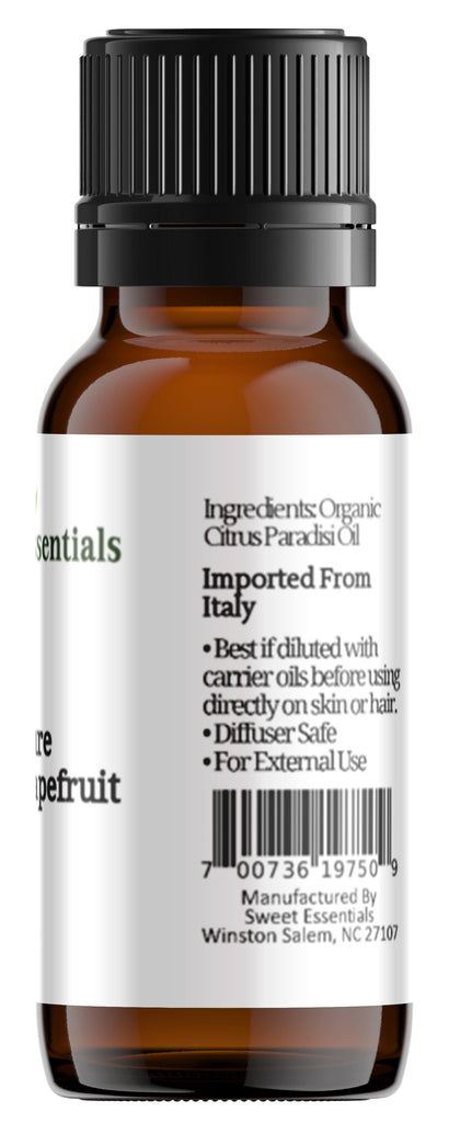 Pure Organic Pink Grapefruit Essential Oil - Imported From Italy