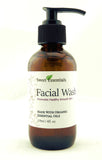Hydrating Facial Wash / Cleanser | 4oz Glass Bottle With Pump | Made With Organic Essentials Oils