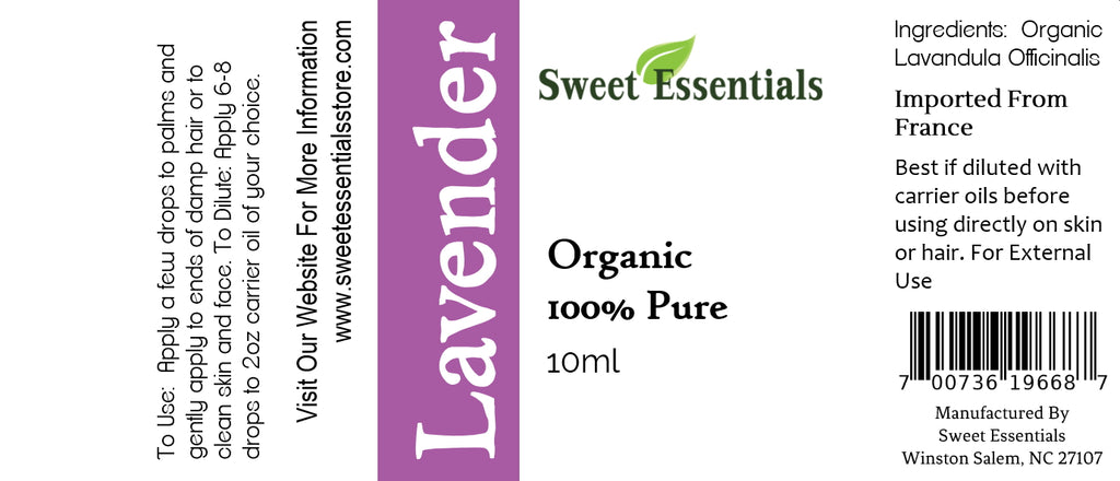 Pure Organic Lavender Essential Oil - Imported From France