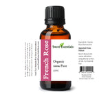 Organic French Rose Essential Oil - Rosa Damascena - Imported from France